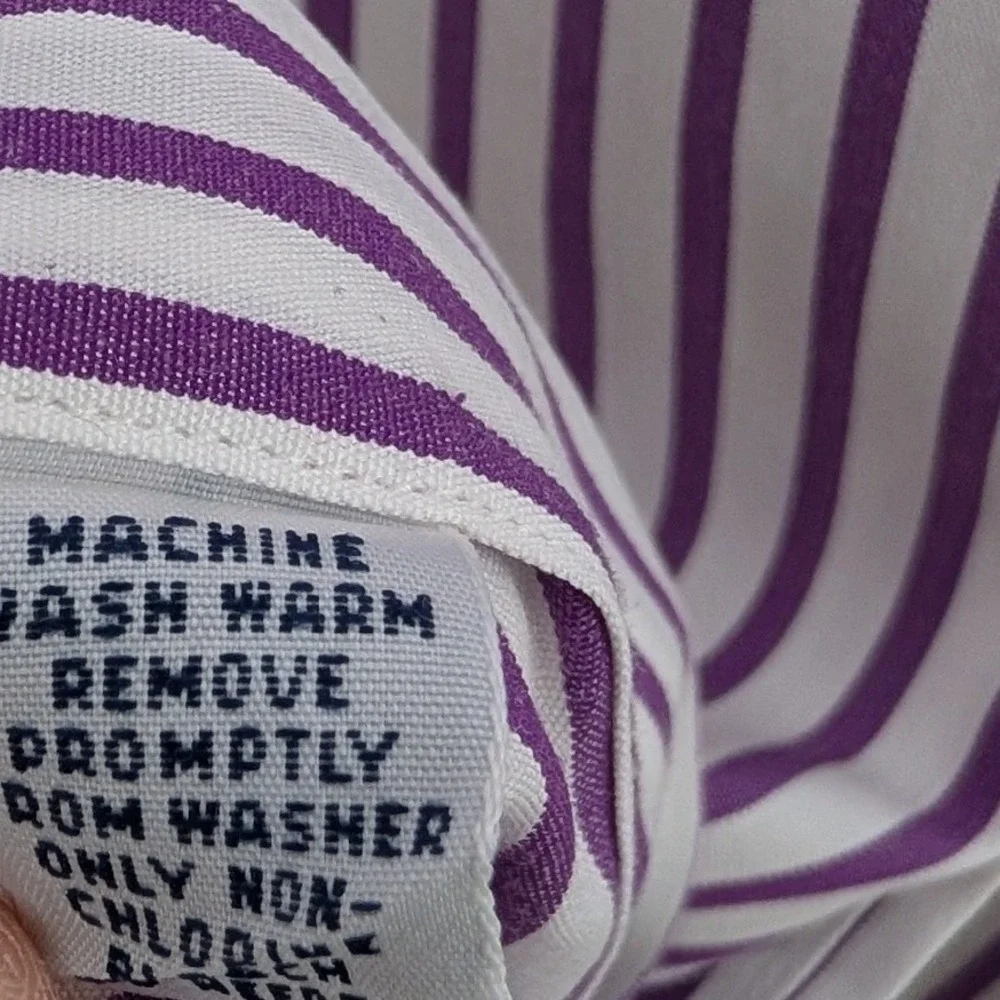 Polo Ralph Lauren Lowell Sport Shirt Mens XL Purple White Striped Button Down